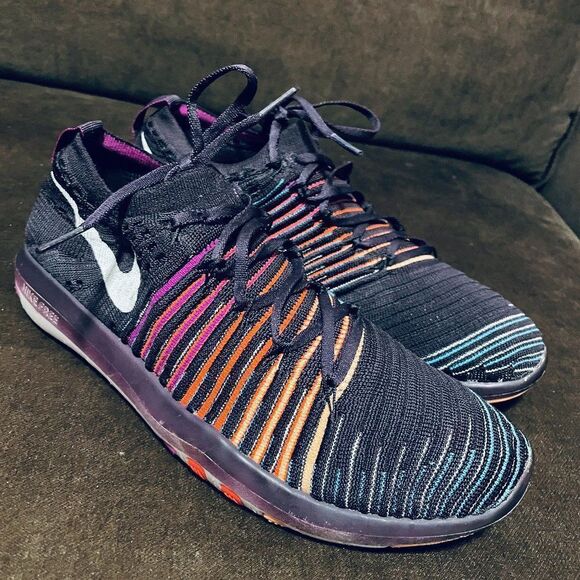 Nike Shoes - Nike Free Flyknit Transform Purple and Orange Running Shoes item 833410-500 7.5